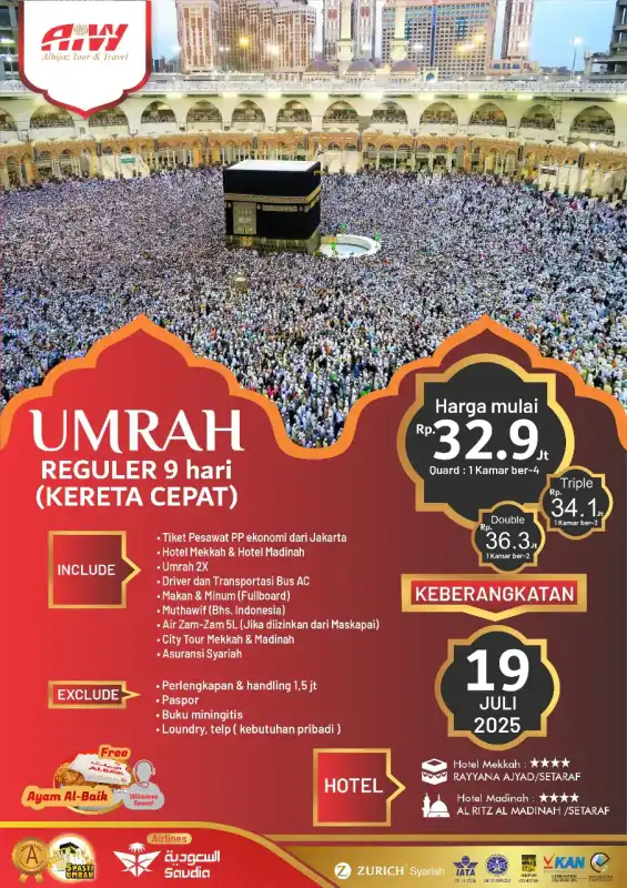 REGULER 9HR (KERETA CEPAT)