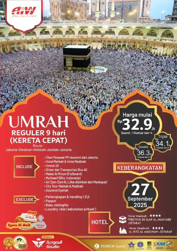 REGULER 9HR (KERETA CEPAT)