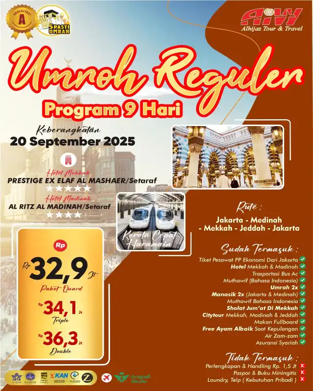 REGULER 9HR (KERETA CEPAT)