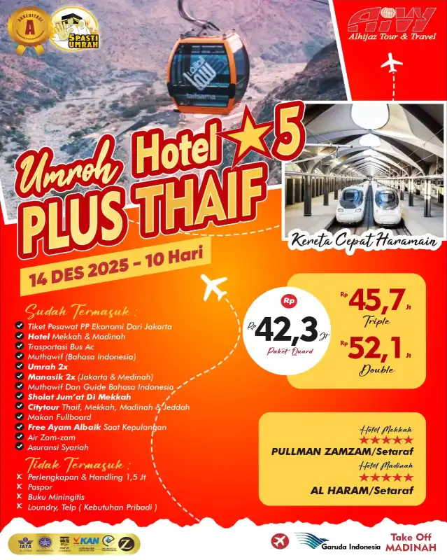 PLUS TAIF PAKET RAHMA 10HR (KERETA CEPAT)