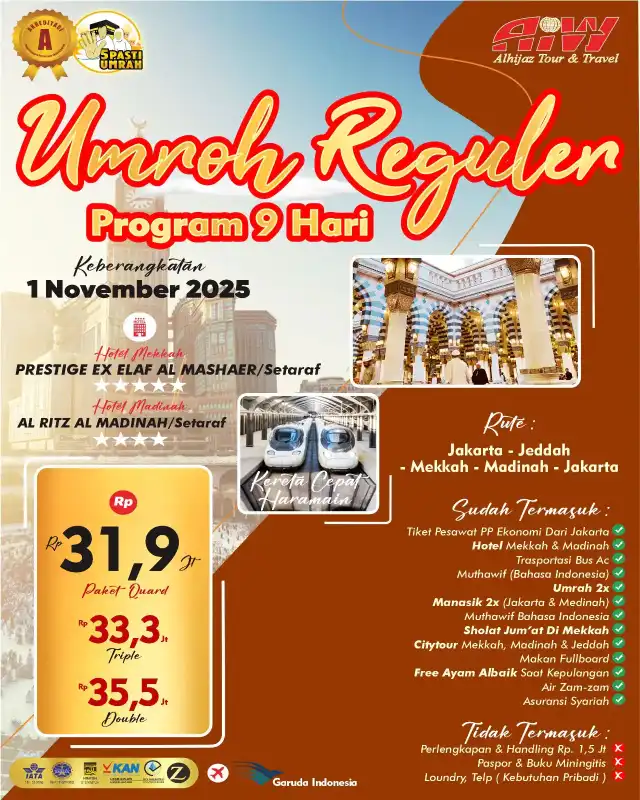 REGULER 9HR (KERETA CEPAT)