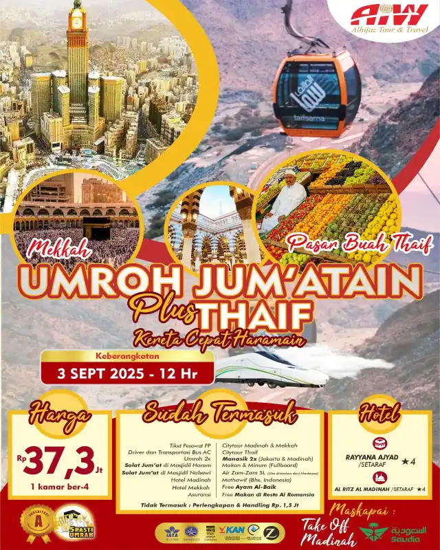 JUM'ATAIN PLUS TAIF 12HR (KERETA CEPAT)