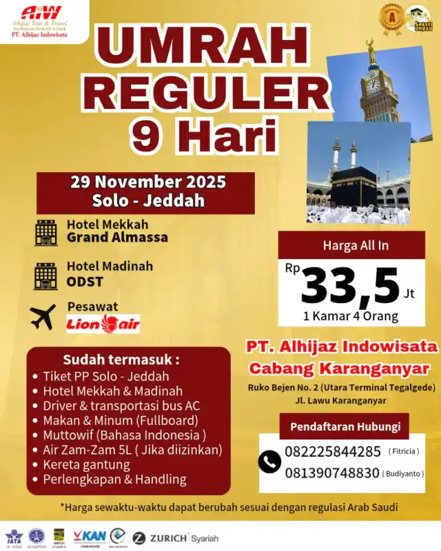 PROMO UMRAH 9HR START SOLO