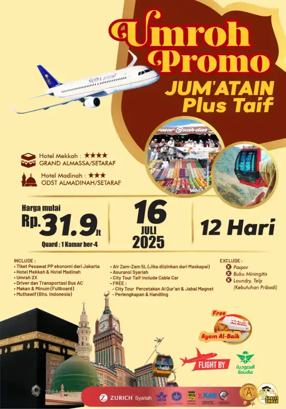 PROMO JUM'ATAIN PLUS TAIF 12HR 