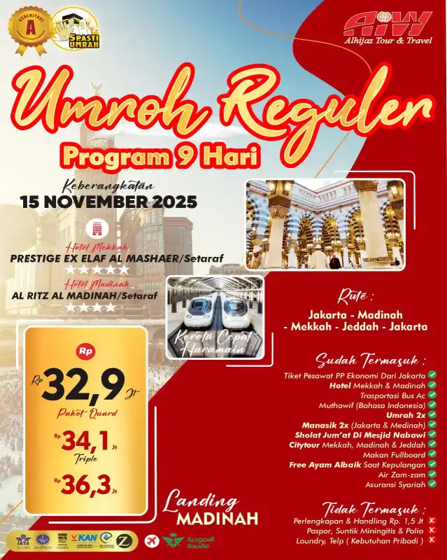 REGULER 9HR (KERETA CEPAT)