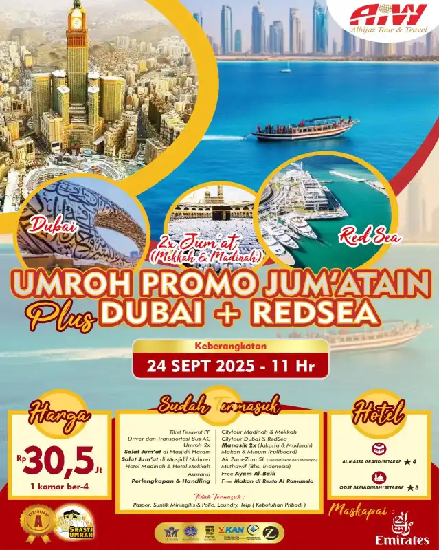 PROMO JUM'ATAIN PLUS DUBAI+REDSEA 11HR