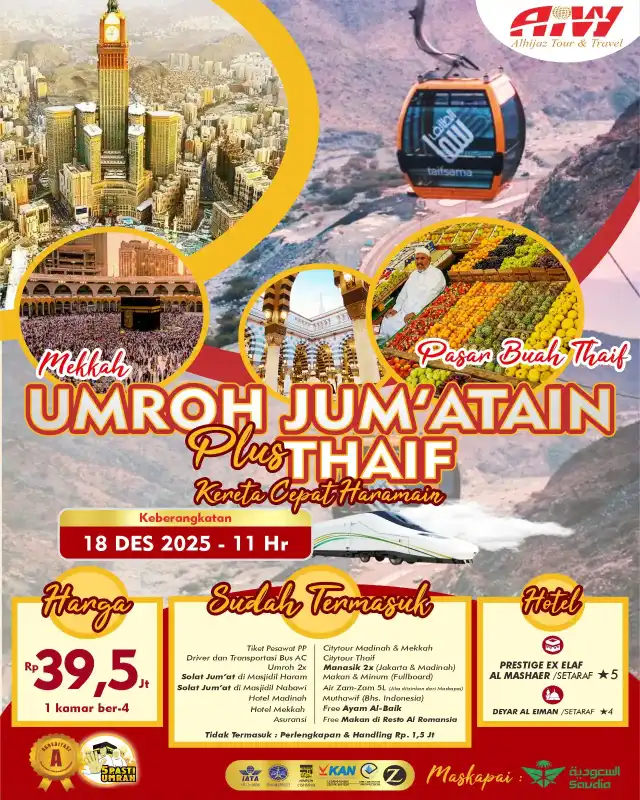 JUM'ATAIN PLUS TAIF 11HR (KERETA CEPAT)