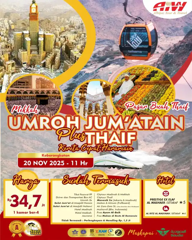 JUM'ATAIN PLUS TAIF 11HR (KERETA CEPAT)