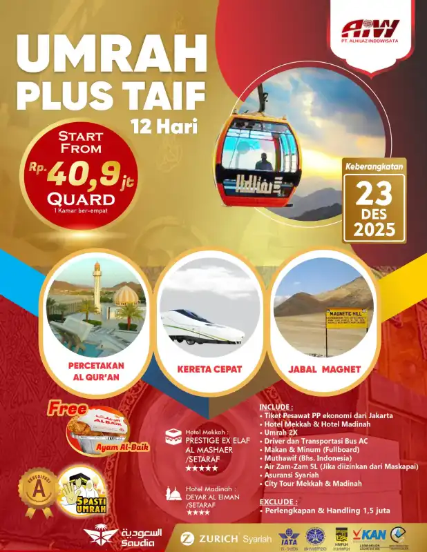 PLUS TAIF 12HR (KERETA CEPAT)