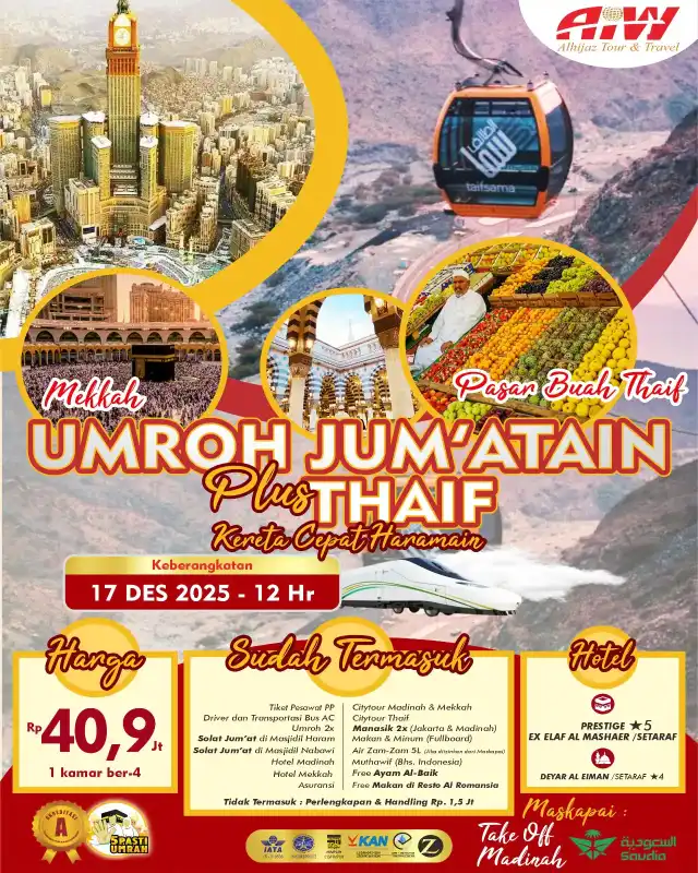 JUM'ATAIN PLUS TAIF 12HR (KERETA CEPAT)