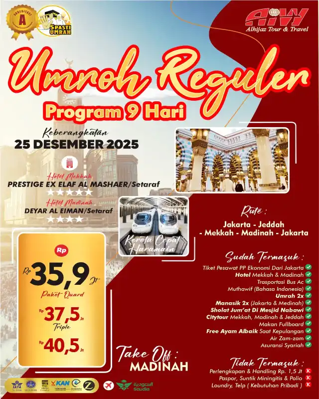 REGULER 9HR (KERETA CEPAT)