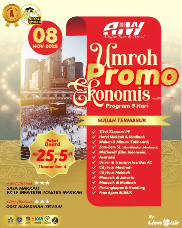UMRAH EKONOMIS 9HR