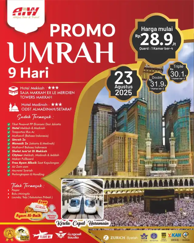 PROMO UMRAH 9HR (KERETA CEPAT)