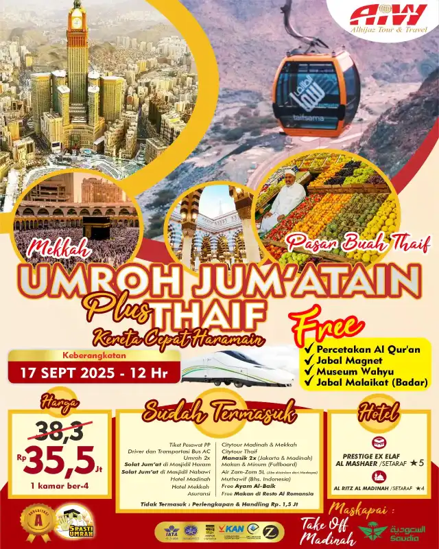 JUM'ATAIN PLUS TAIF + BADAR 12HR (KERETA CEPAT)