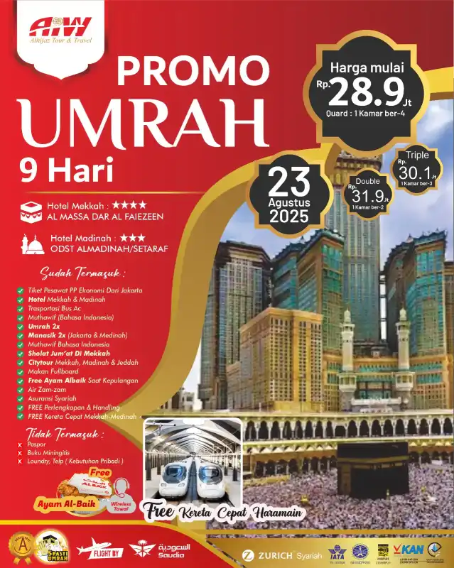 PROMO UMRAH 9HR (KERETA CEPAT)