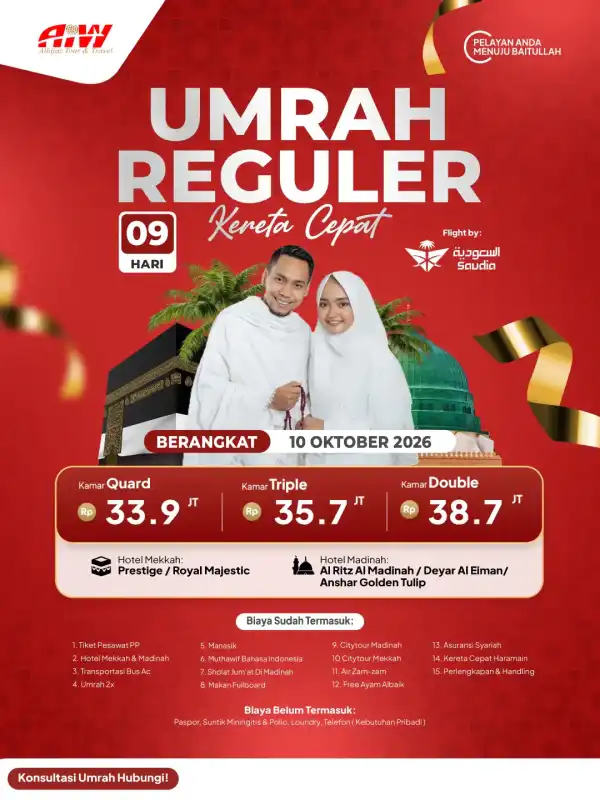REGULER 9HR (KERETA CEPAT)