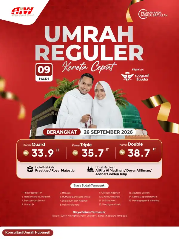 REGULER 9HR (KERETA CEPAT)