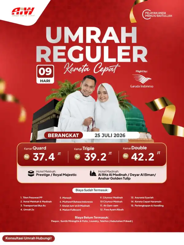REGULER 9HR (KERETA CEPAT)