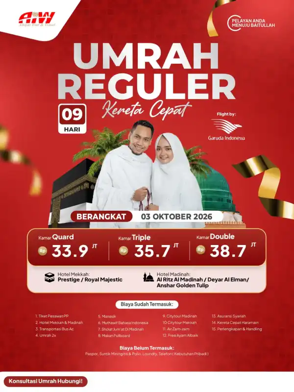 REGULER 9HR (KERETA CEPAT)