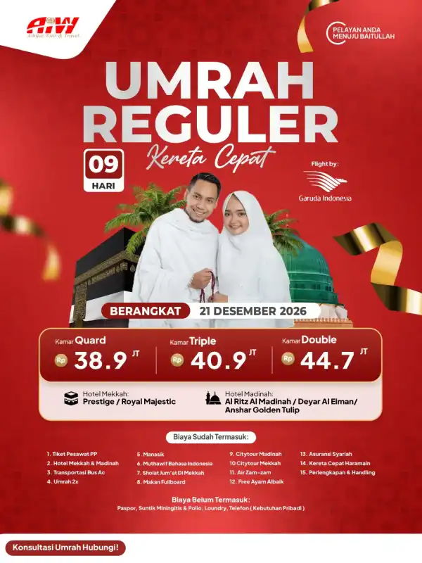 UMRAH REGULER 9HR ( KERETA CEPAT)